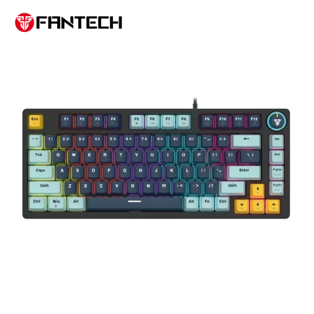لوحة مفاتيح الألعاب الميكانيكية Fantech Mk875v2 Atom 81 RGB إصدار Mizu أزرق داكن